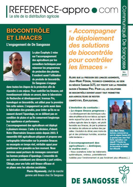 De Sangosse dans le presse