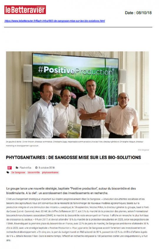 De Sangosse dans le presse