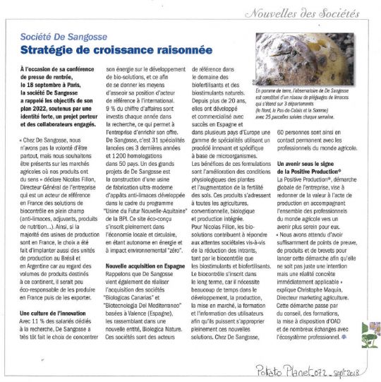 De Sangosse dans le presse