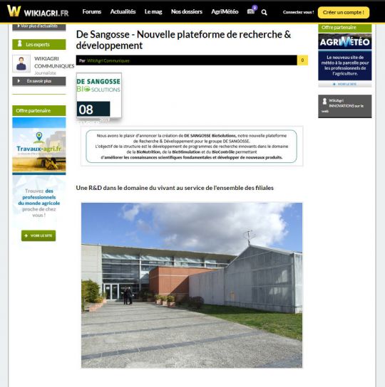 De Sangosse dans le presse