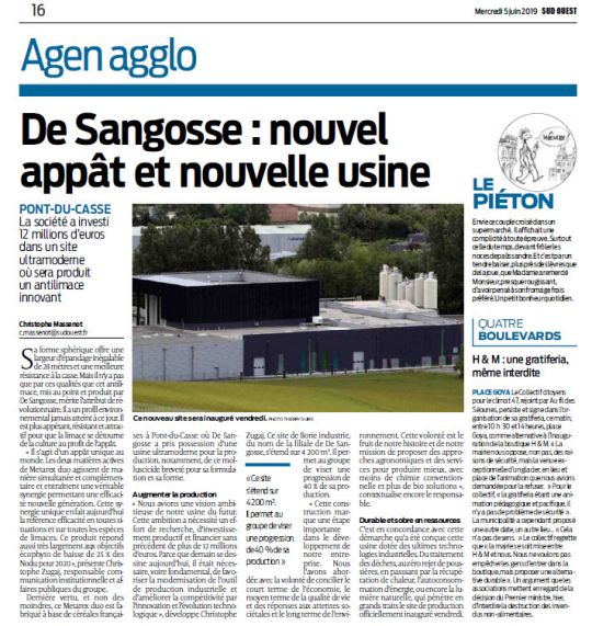 De Sangosse dans le presse