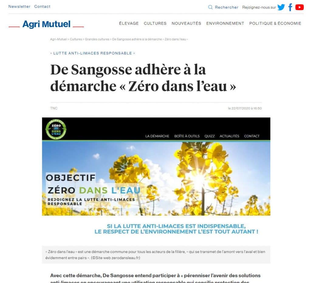 De Sangosse dans le presse
