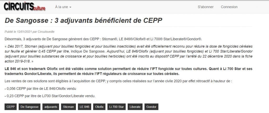 De Sangosse dans le presse