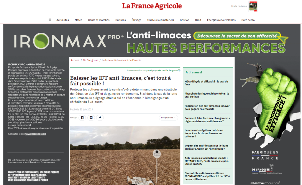 De Sangosse dans le presse
