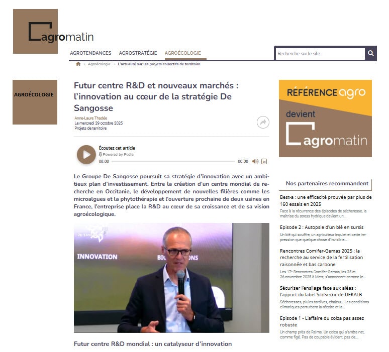 De Sangosse dans le presse