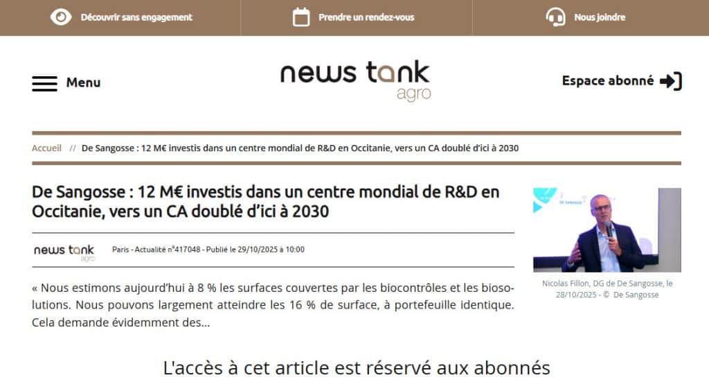 De Sangosse dans le presse