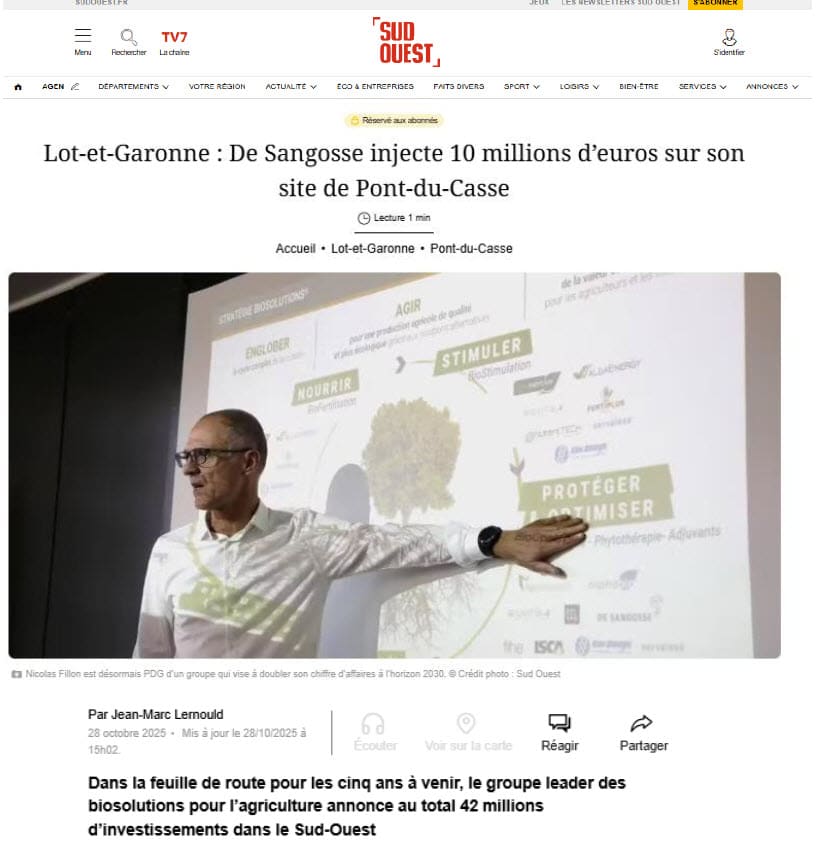 De Sangosse dans le presse