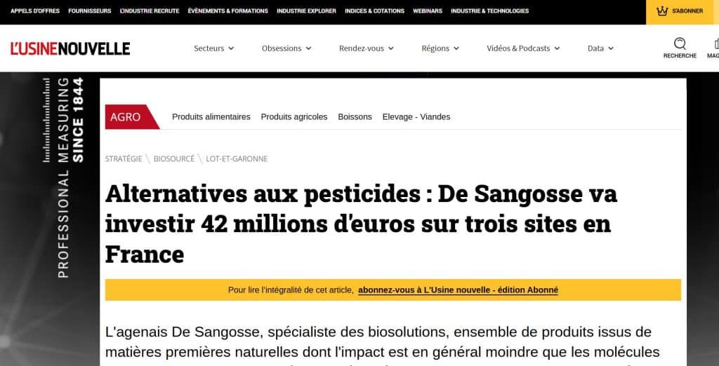 De Sangosse dans le presse